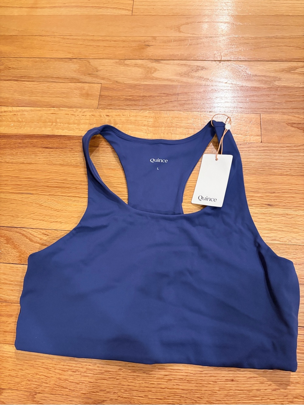 Quince Navy Racerback sports bra  - Women's Intimates NWT
